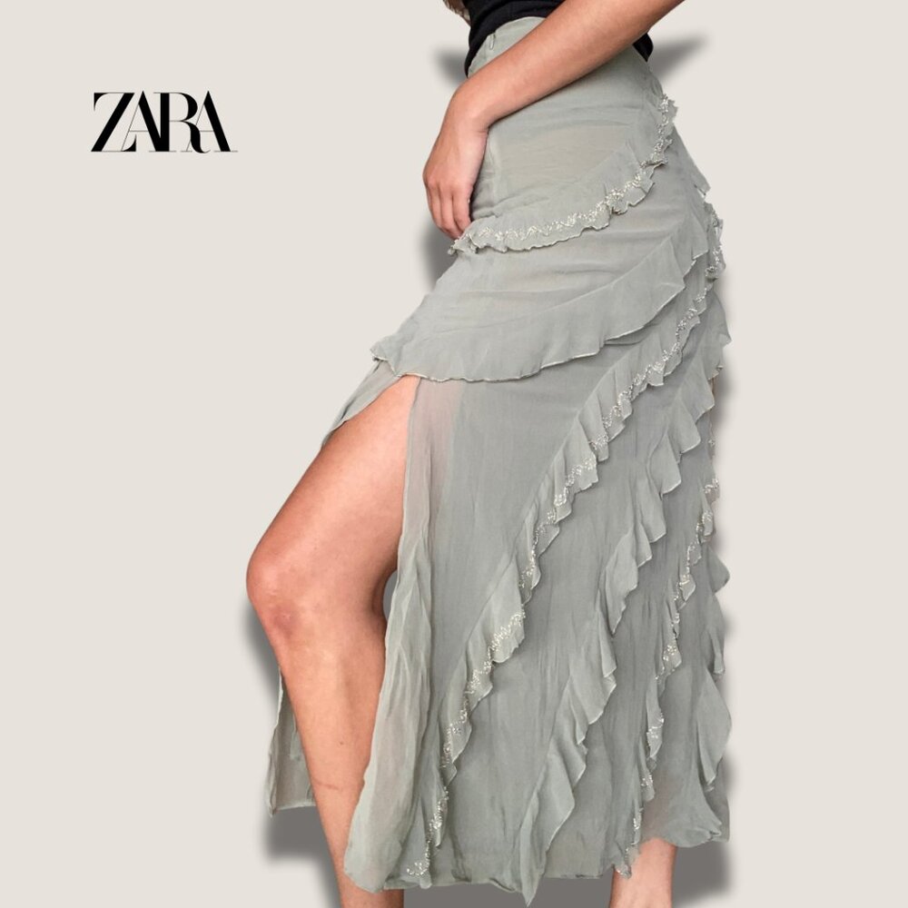 Ruffled Maxi Skirt